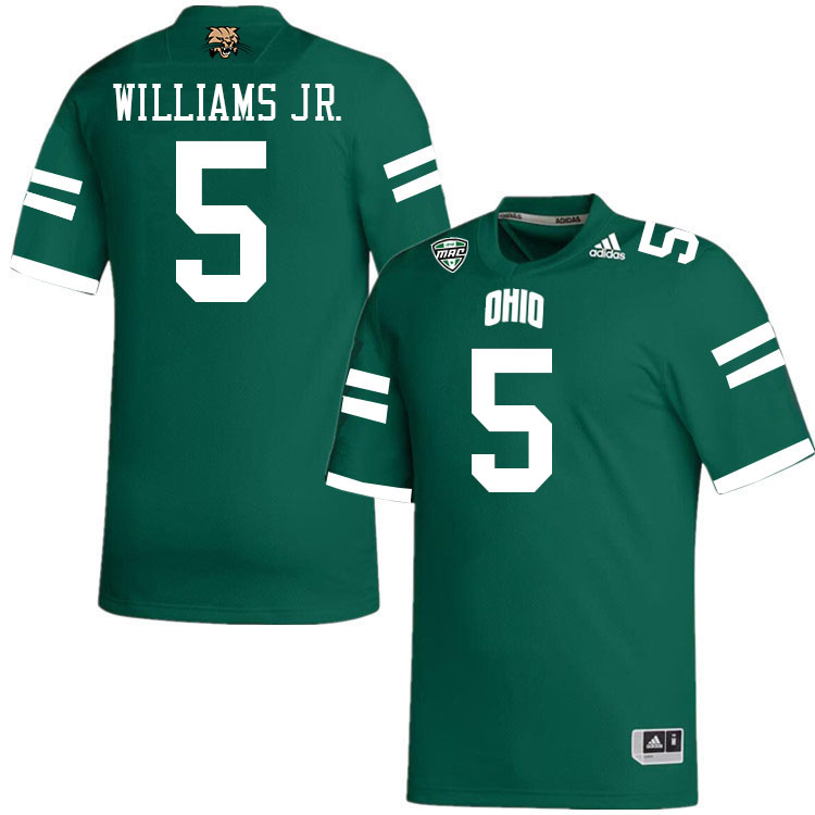 Ohio Bobcats #5 Adonis Williams Jr. College Football Jerseys Stitched-Green